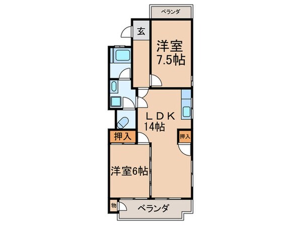 ビラ高城の物件間取画像